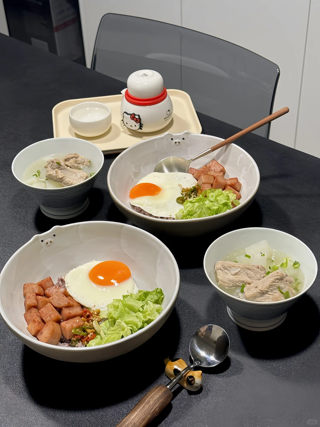 二人食晚餐｜老式拌饭➕排骨萝卜汤🍲