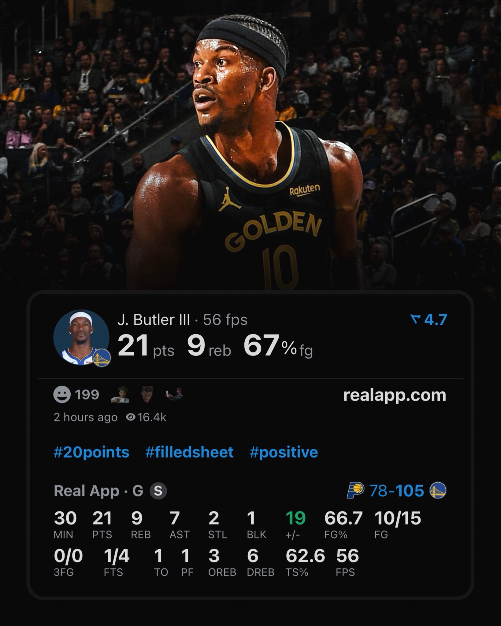 吉米·巴特勒是勇士队历史上最快达成500+得分、200+篮板和200+助攻的球员