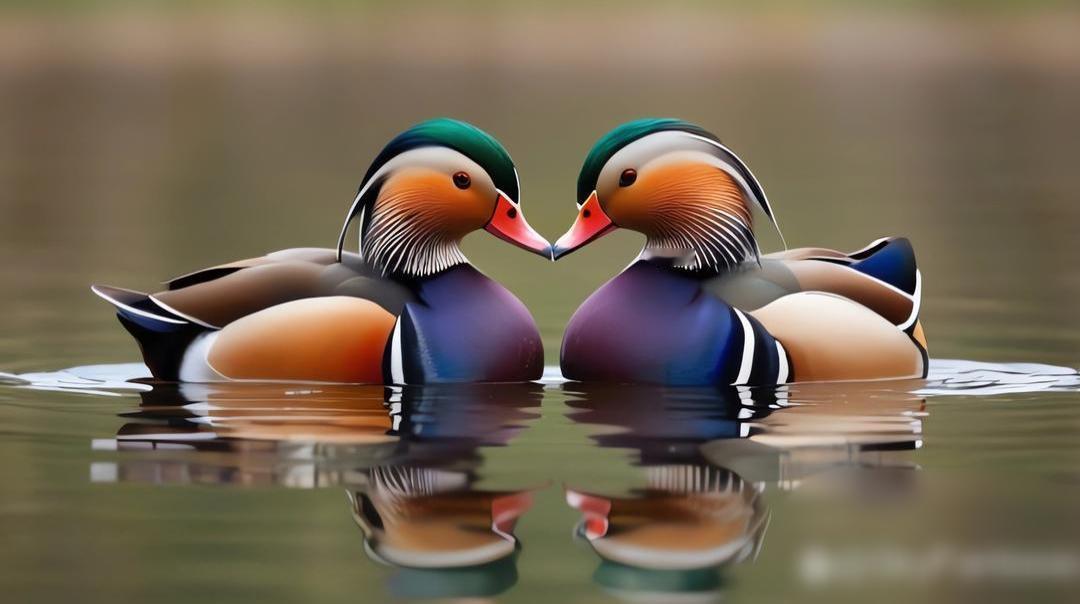 上联：鸳鸯戏水双双对。

（图片来自网络）