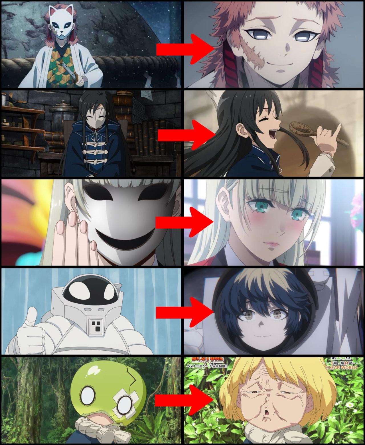 摘下面具后的视觉反差