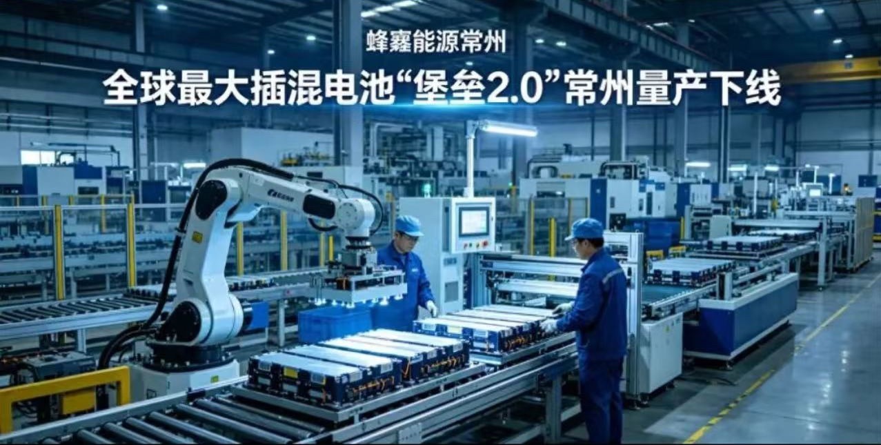 蜂巢能源 近日，全球电量最大的80kWh（1/3C）插混电池“堡垒2.0”在蜂巢