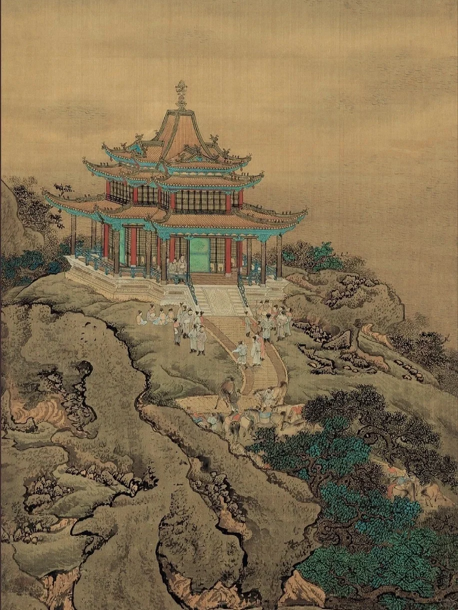 300幅传世名画袁江《阿房宫图屏》