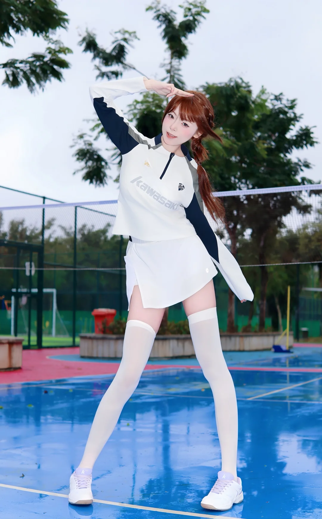 雨停了一起打羽毛球吧！