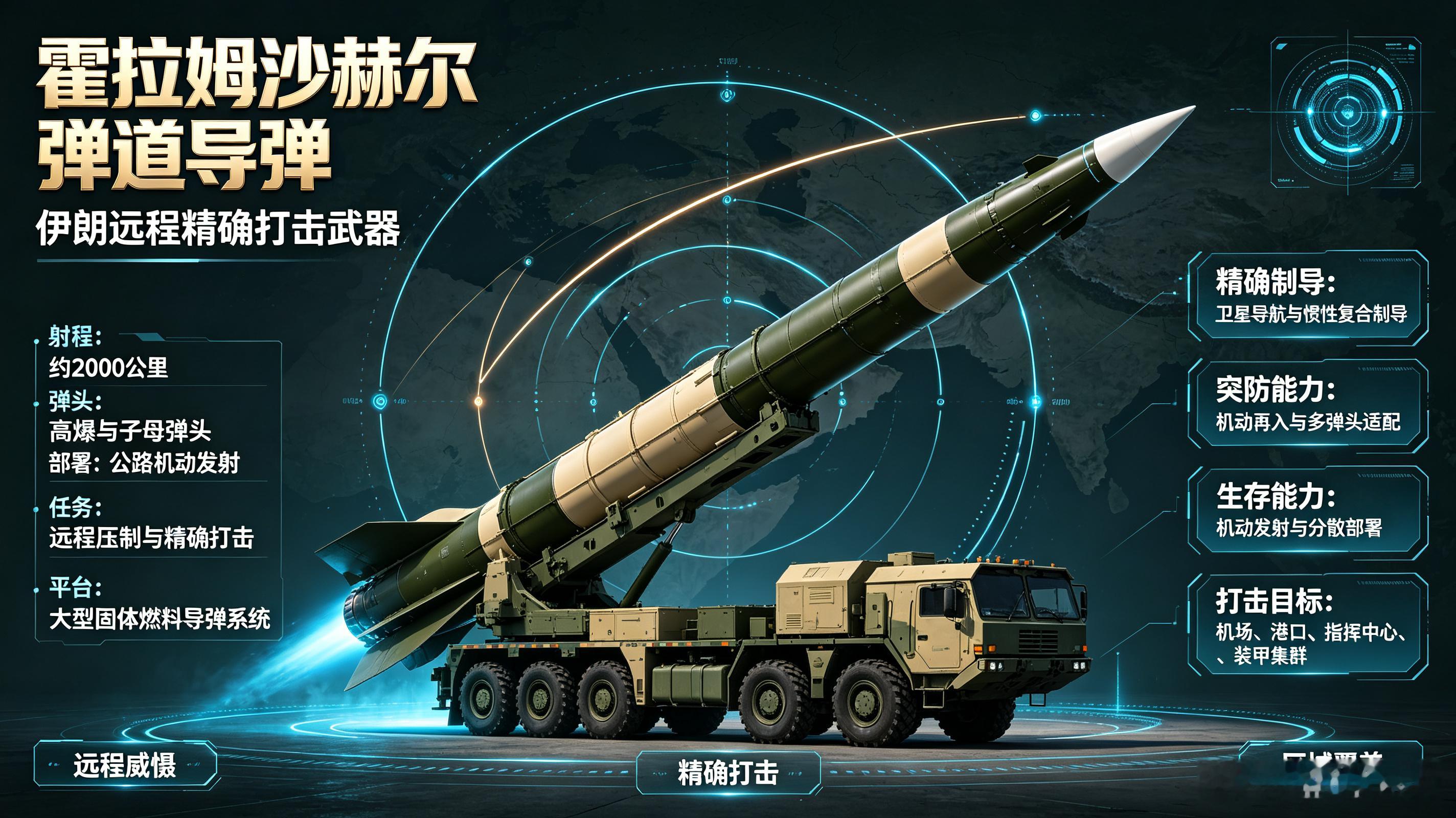 “霍拉姆沙赫尔”（Khorramshahr）是伊朗研制的一系列中远程弹道导弹，其