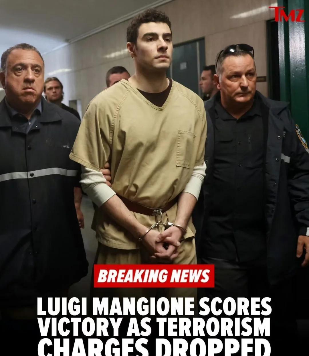 大反转！Luigi案恐怖主义指控被撤销！
持续引发热议的Luigi案有最新进展啦