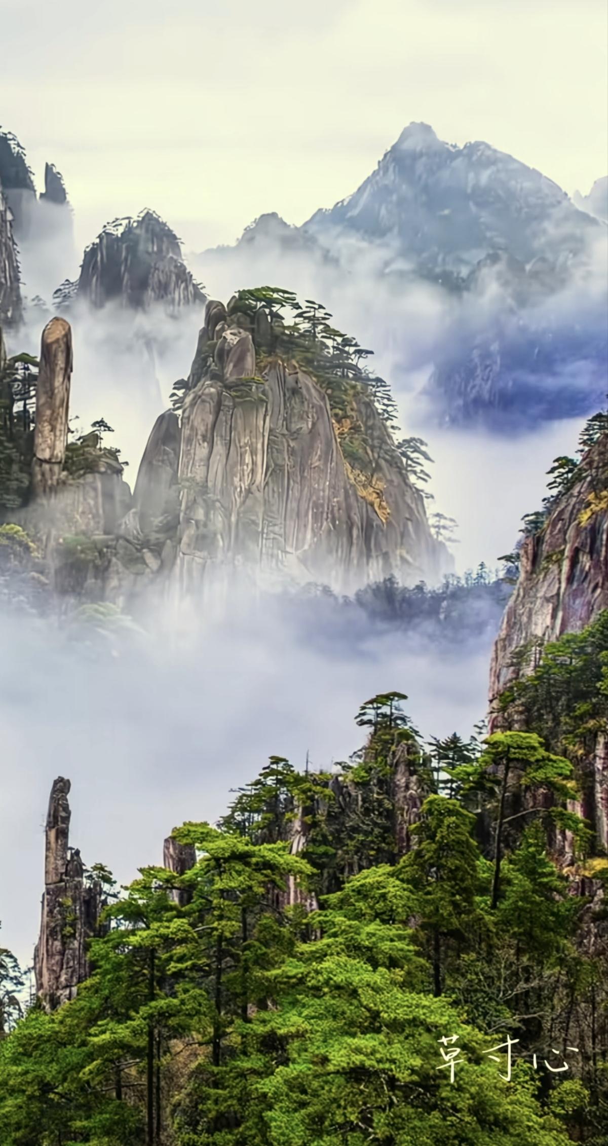 时间一直在走，从不曾停留。雾中黄山 仙境云海自然奇观