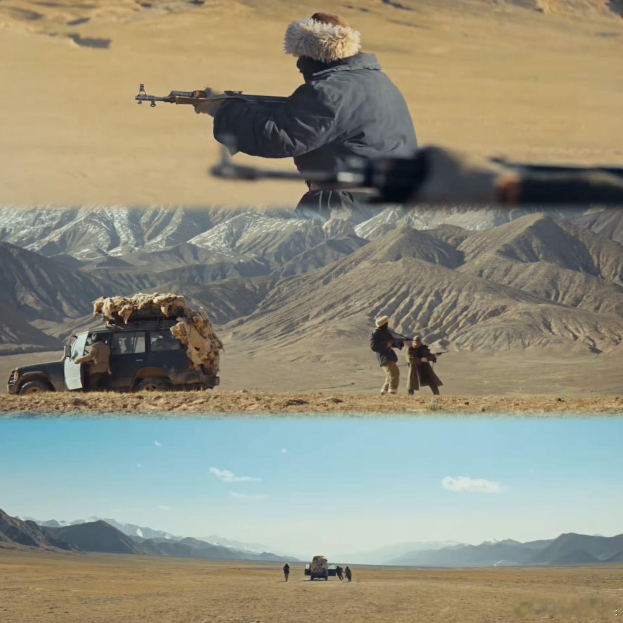 生命树2颗子弹爆掉盗猎人手指《生命树》这段追猎戏，多杰在沙暴中如战神降临，两颗子