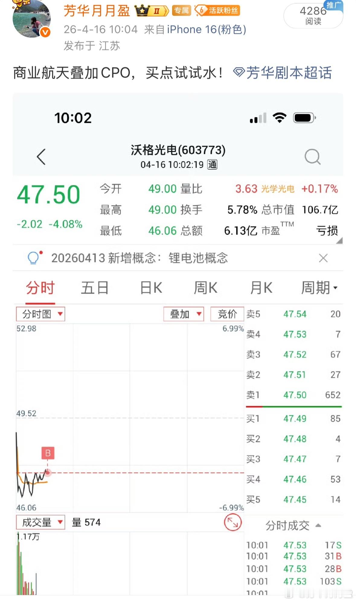 昨天入的$沃格光电 sh603773$ 成功吃板，有同车的宝子吗？芳华剧本