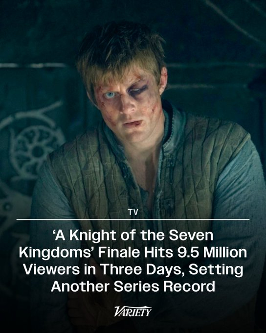 权游衍生剧《七王国的骑士》第一季在好评中收官，据华纳最新数据，该剧最后一集在三天