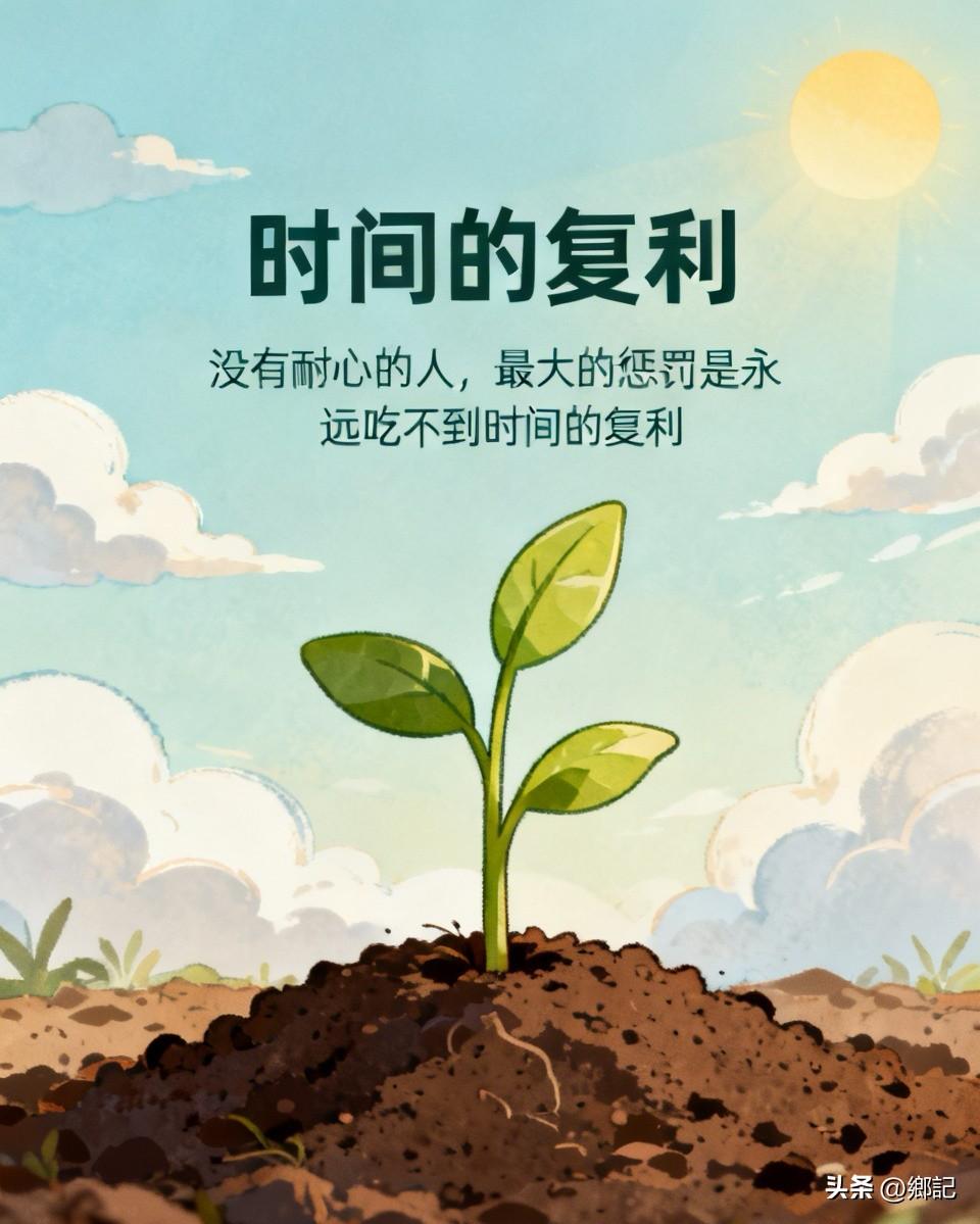 没有耐心的人，最大的惩罚是永远吃不到时间的复利。

他总是在种子刚发芽时换一块地