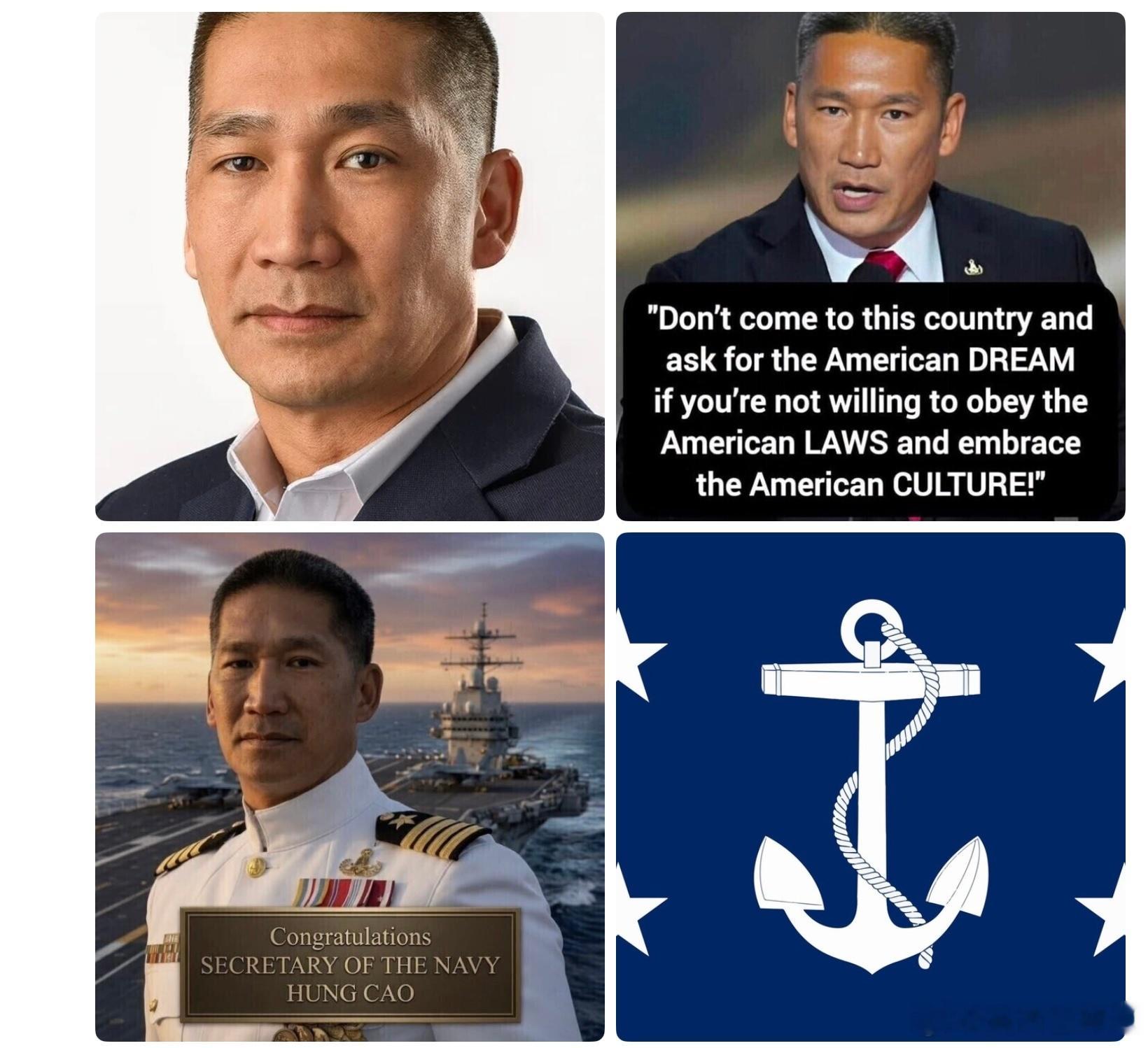川普總統宣佈提名代理海軍部長曹洪出任下一任海軍部長👏我很高興提名真正的勇士——
