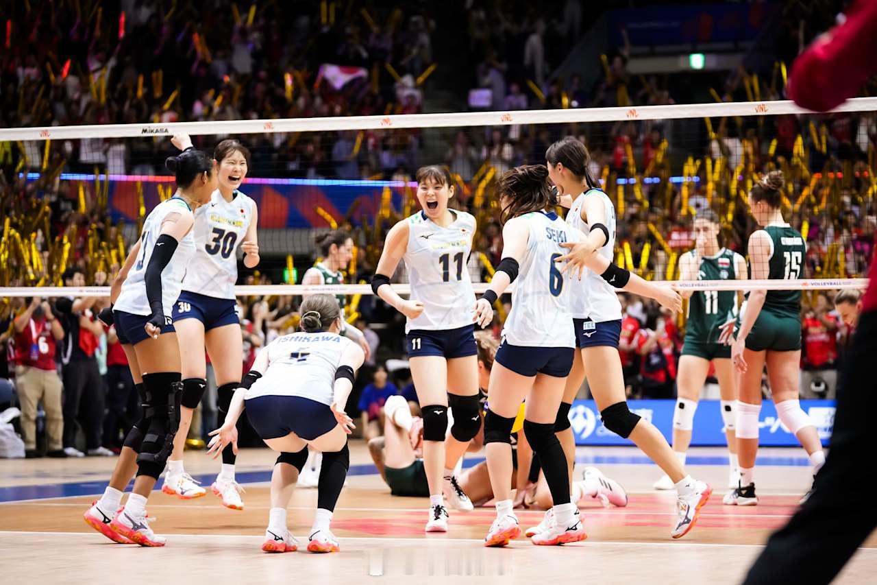 【2025世界女排联赛 分站赛第三周：日本女排3-1波兰女排】北京时间12日晚上