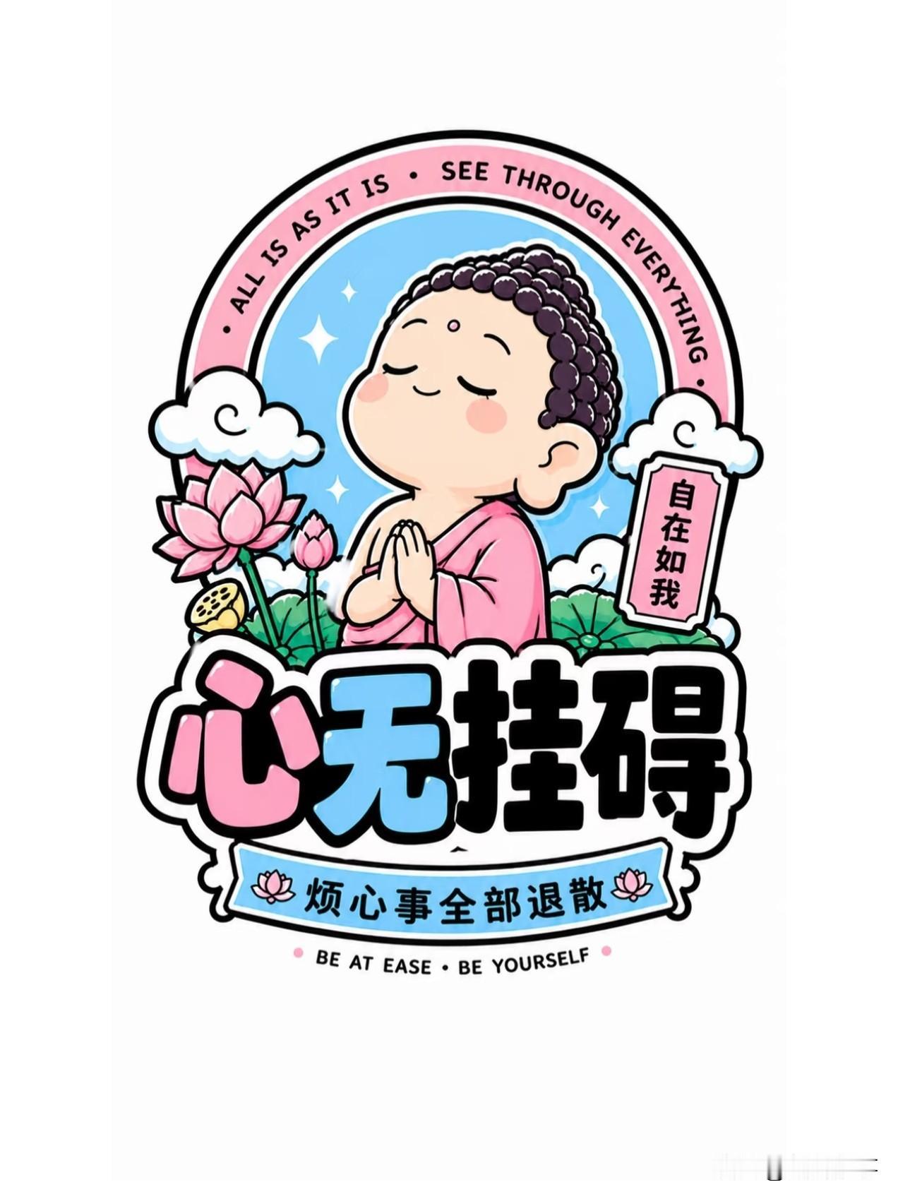 心无挂碍，
好运自然来
生活更精彩

心里总是纠结过往
一边担心未来
一边后悔过