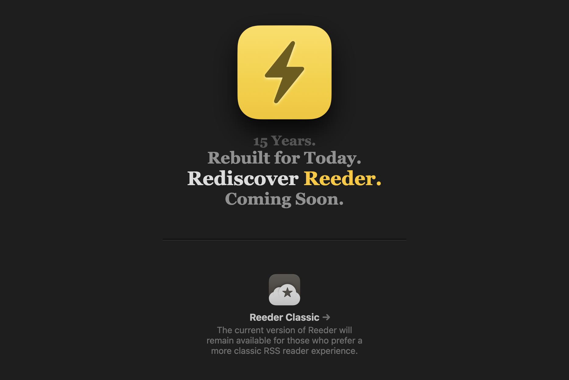 📰 新版将至？Reeder 5 更名 Reeder ClassiciOS 与 