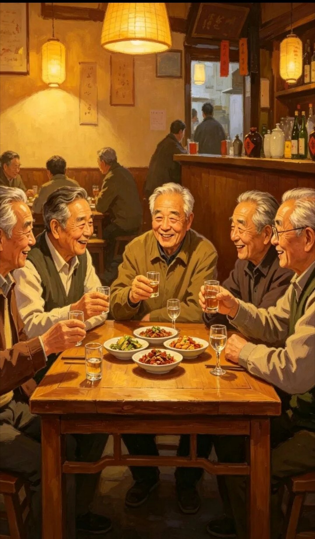 饭局这东西，退休就是一把筛子。筛到最后，能喝到一块的，也就三两个圈层，跑不出这5
