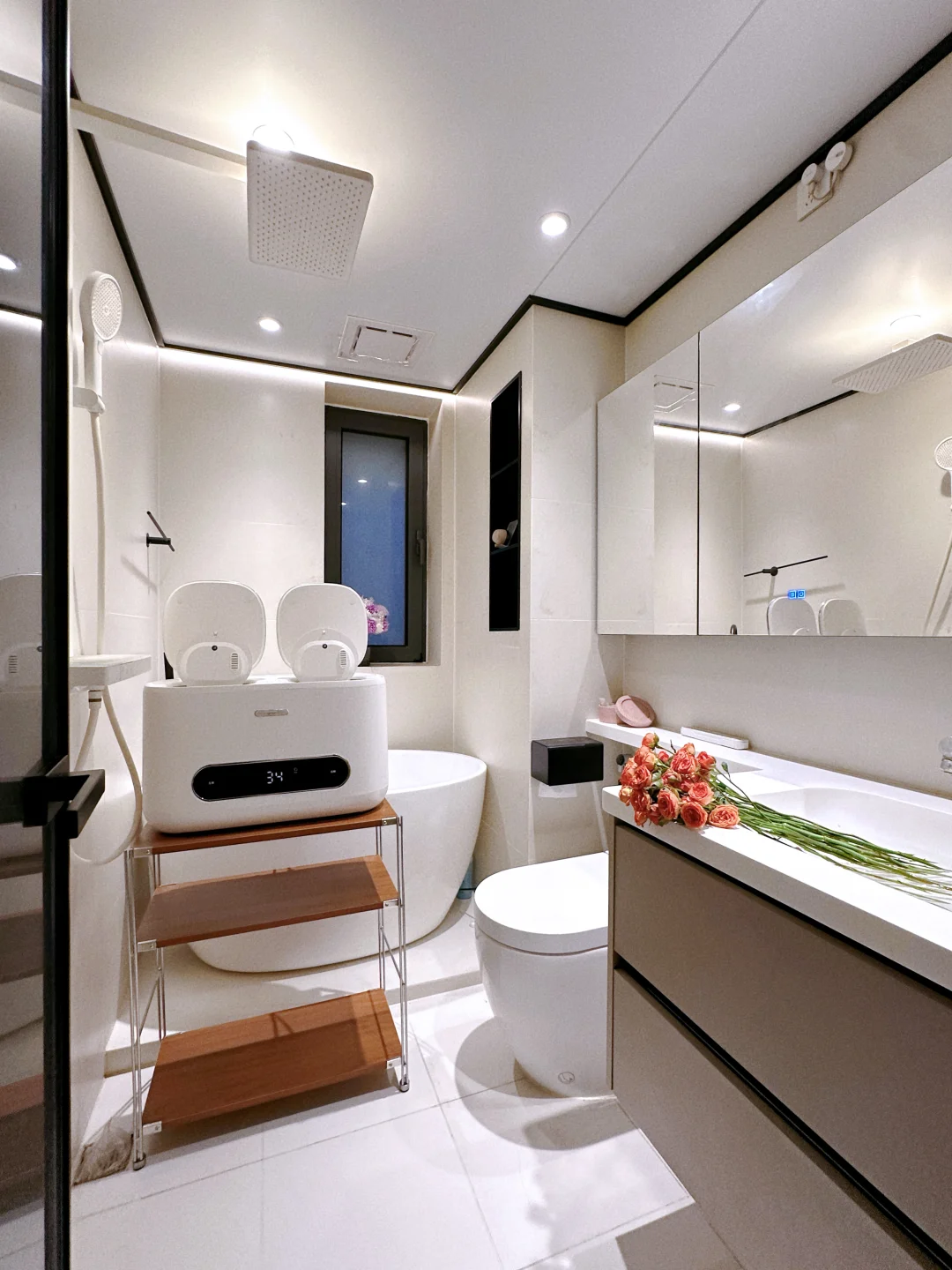 3.4平小户型卫生间，洗漱➕洗浴➕洗衣全都有‼️