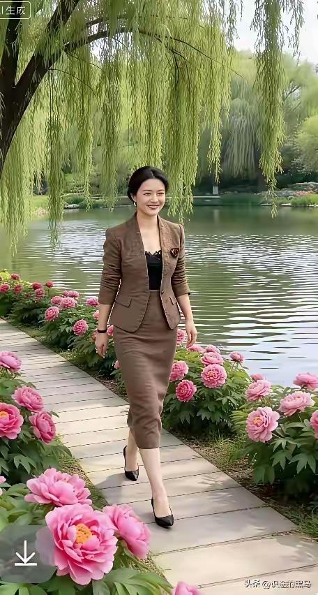 优雅漫步在花海中，感受自然的美好与宁静。🌸🍃