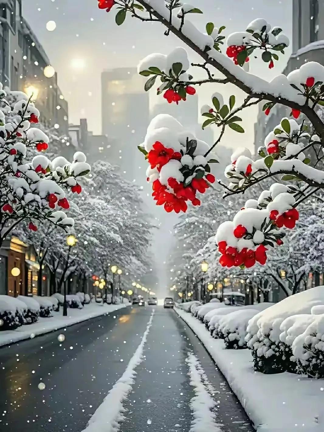 冬日暖阳下的雪中红梅，美不胜收！
