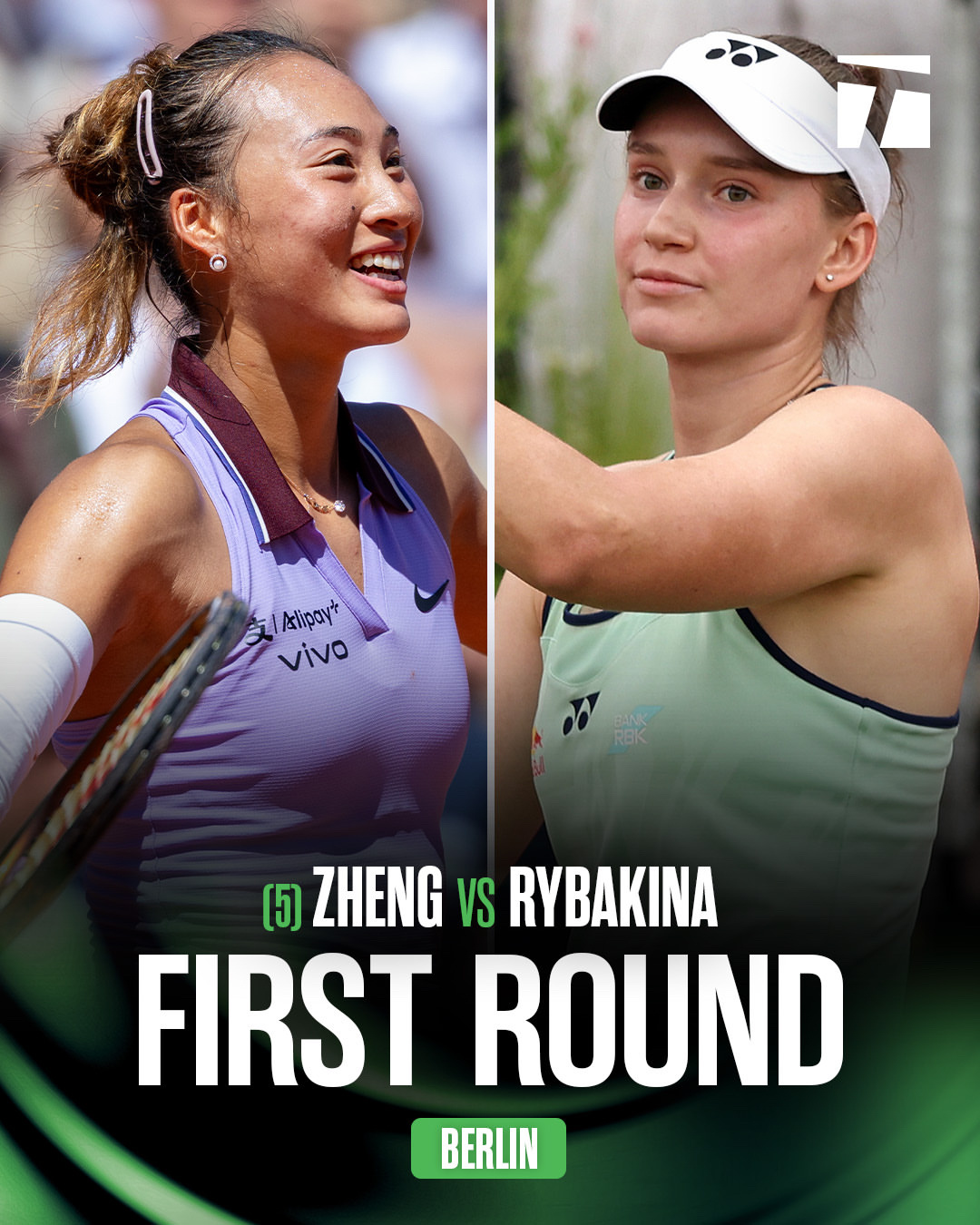 WTA柏林赛首轮焦点战郑钦文vs莱巴金娜凯斯vs万卓索娃大坂直美vs萨姆索诺娃纳