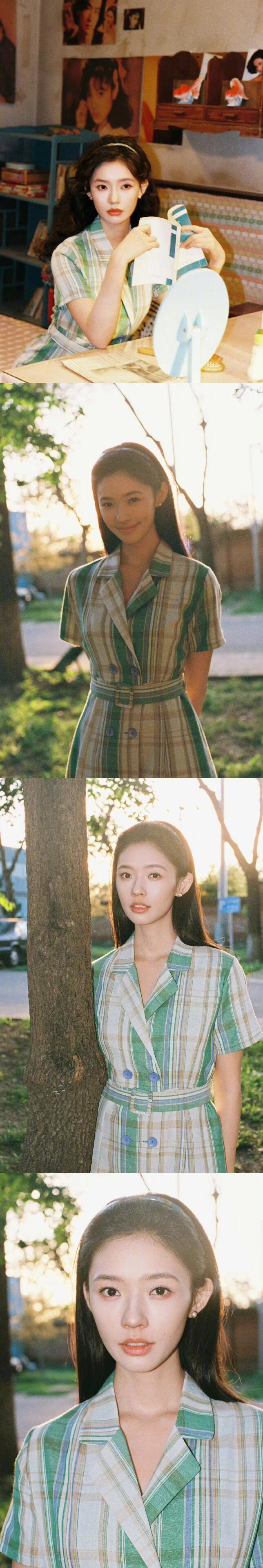 #林允晒北京的春天##林允冬去春来90年代复古造型#晒出《冬去春来》剧照，定格了