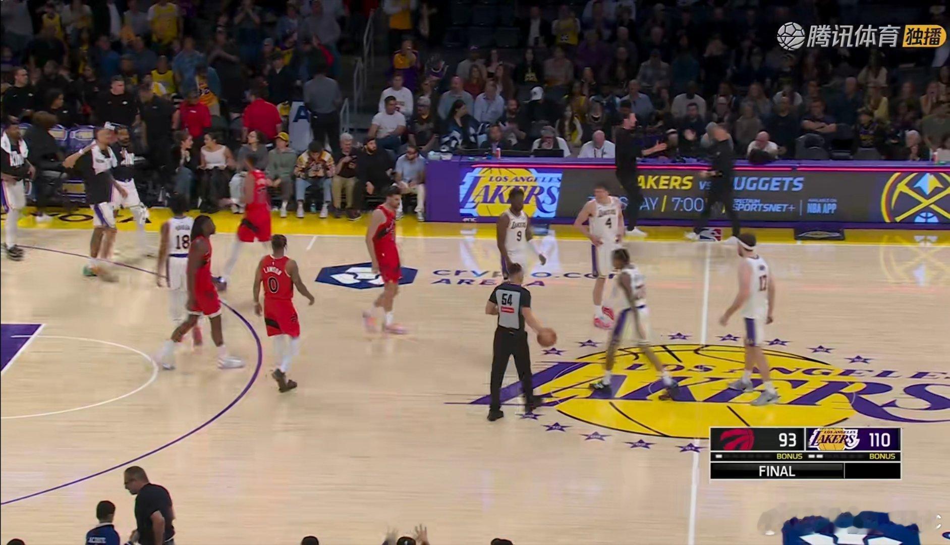 湖人110-93猛龙，避免跌进附加赛区！东契奇25分8助攻，詹姆斯背靠背24分4