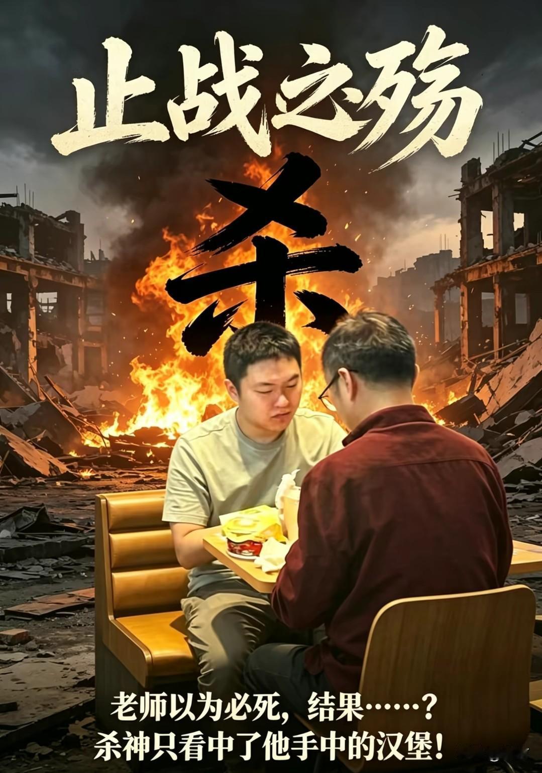 汉堡止戈，没想到有一天汉堡也能成为人与人之间友好交流的符号了。
一个学生因为情绪