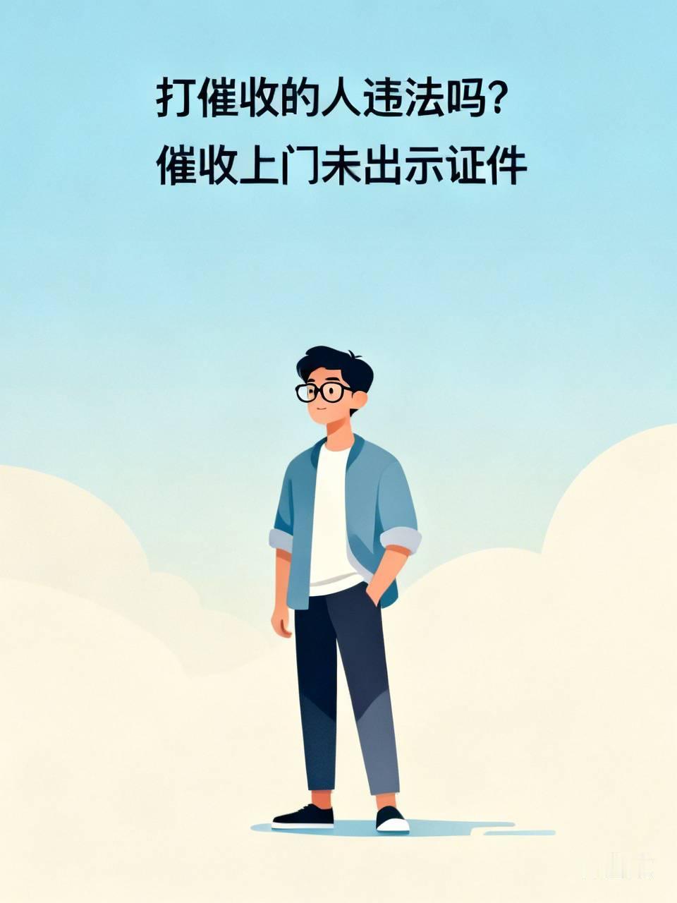 打催收的人违法吗？
今天有两个催收的上门来了，
开口就问我什么时候处理，我说，你