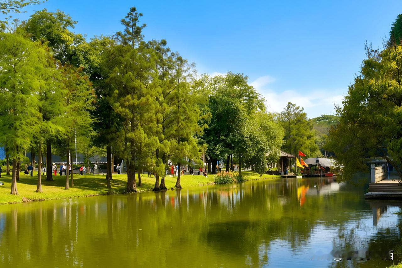 大沙湿地春日漫行
   春到芳村大沙湿地，河畔风光正好。两岸新绿漫堤，碧水行舟，
