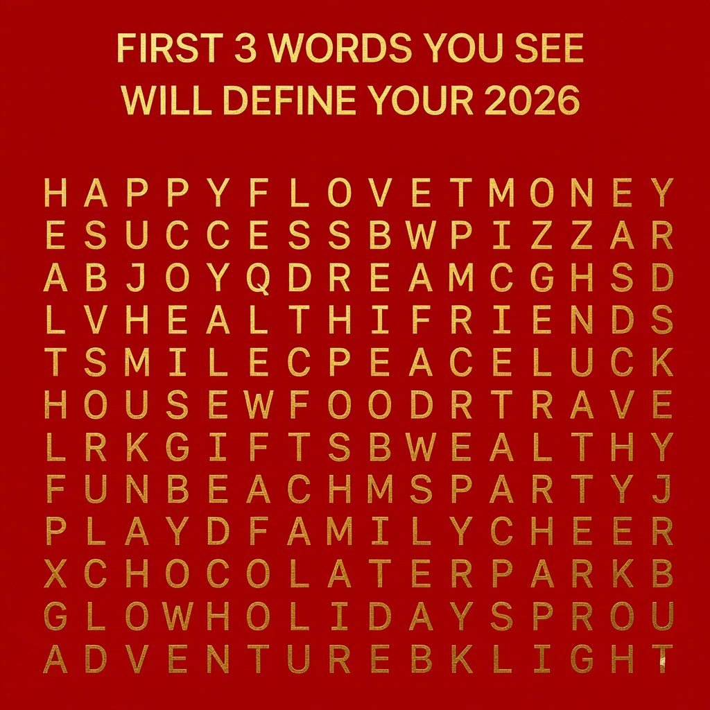 你最先看到的3个单词将会是你2026年关键词