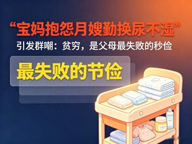“宝妈抱怨月嫂勤换尿不湿”引发群嘲：贫穷，是父母最失败的节俭