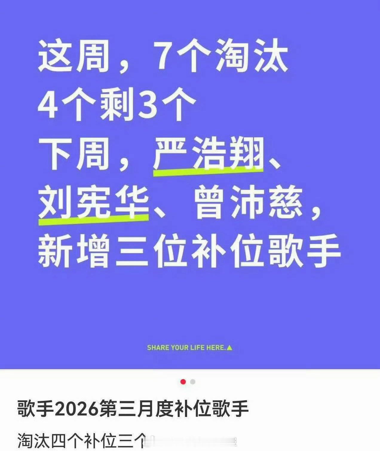 网传歌手2026第三月度补位歌手：曾沛慈刘宪华、严浩翔，真的假的