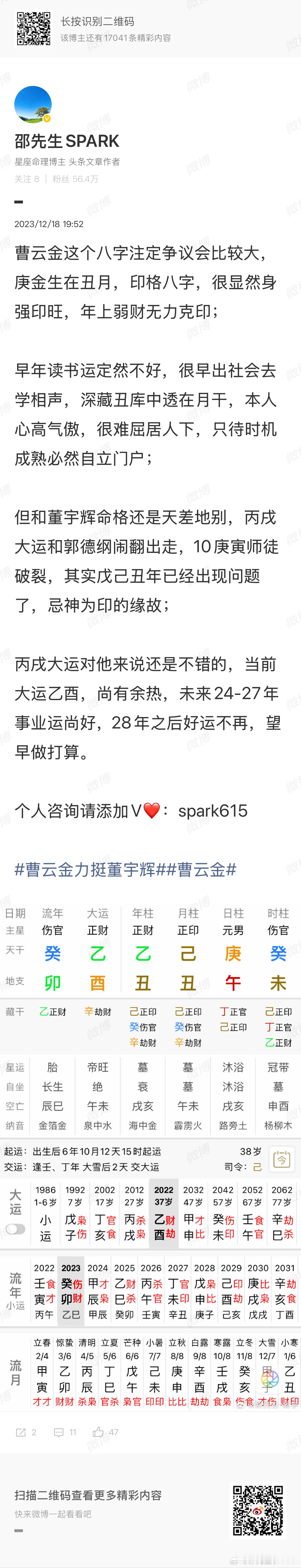 曹云金拿郭德纲砸现挂曹云金28年开始运势也不行，郭德纲也是这年，莫非这个行业也有