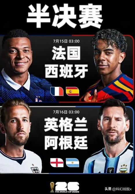 国际足联彻底慌了！

2026世界杯四强刚出炉，阿根廷3-1干掉瑞士，英格兰2-
