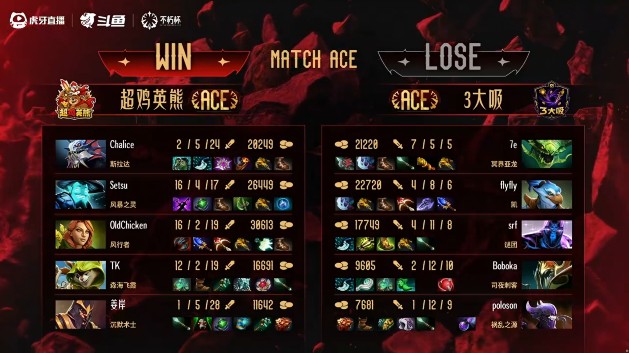 DOTA2不朽杯s2 淘汰赛败者组第一轮超鸡英熊对阵3大吸战队BO5生死局ACE