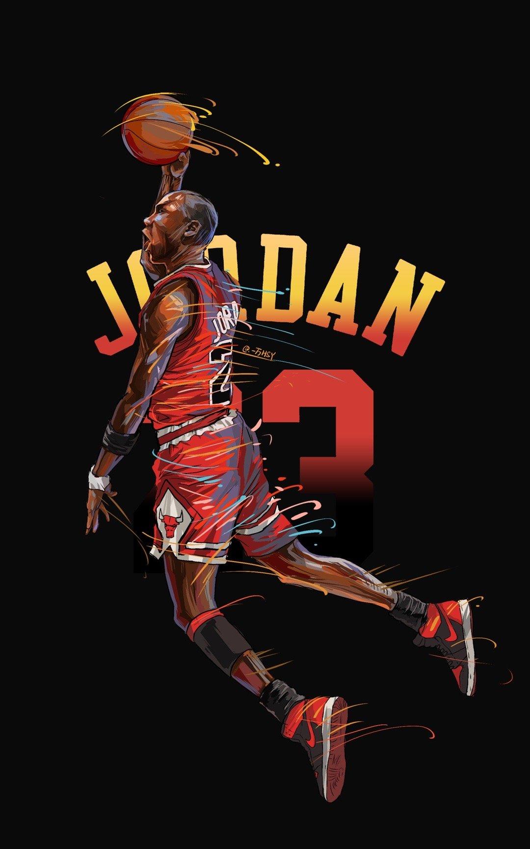   画的一些NBA篮球明星壁纸集合九图卷发评论中抽2⃣️位 送实物🎁插画 ​​