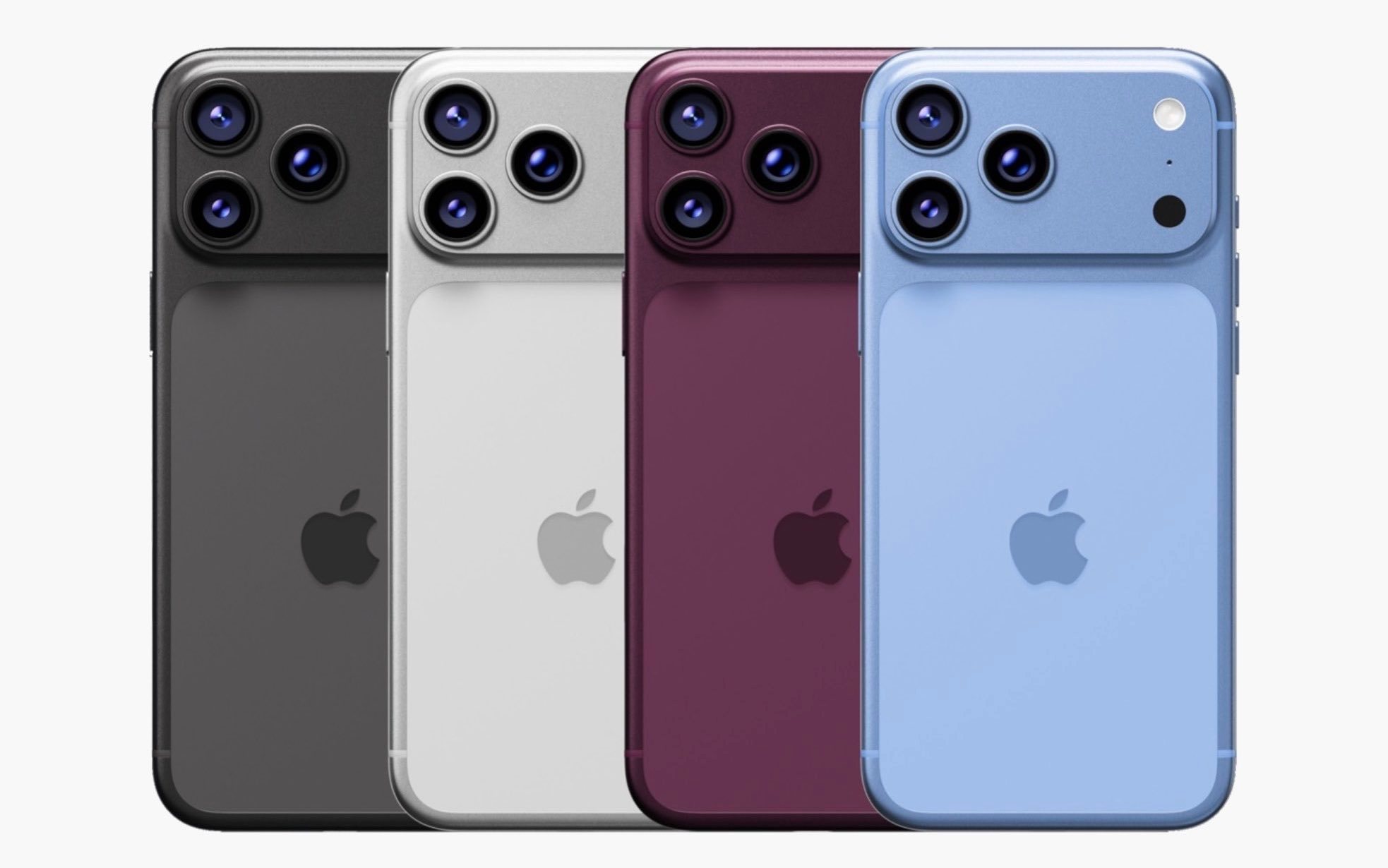 iPhone 18 Pro系列提供四款颜色，「勃肯第红」和「冰川蓝色」挺不错的，