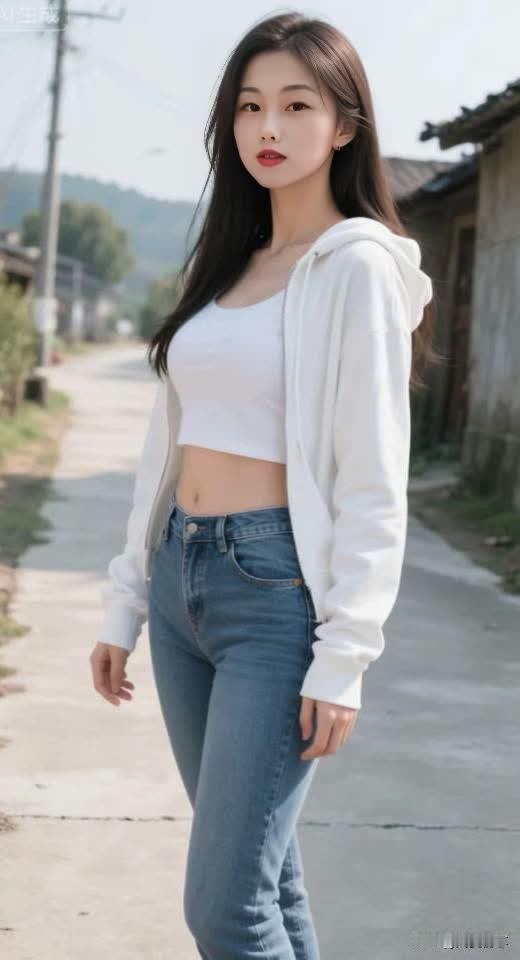 清新穿搭，白色卫衣+牛仔裤，简约又时尚！