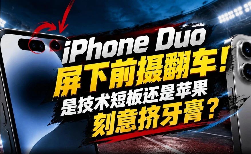 iPhone Duo屏下前摄翻车！是技术短板还是苹果刻意挤牙