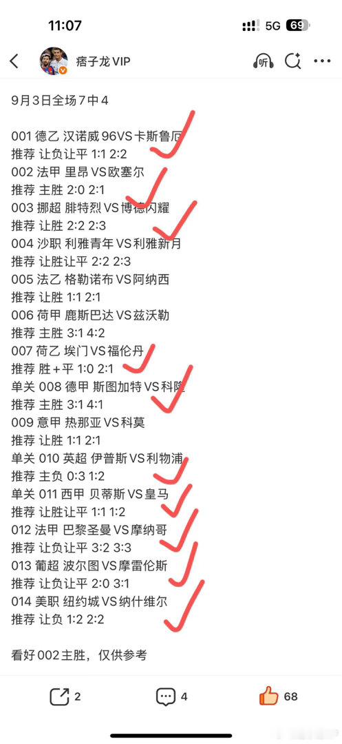 9月4日全场14中10，命中皇马爆冷，大巴黎爆冷 ​​​