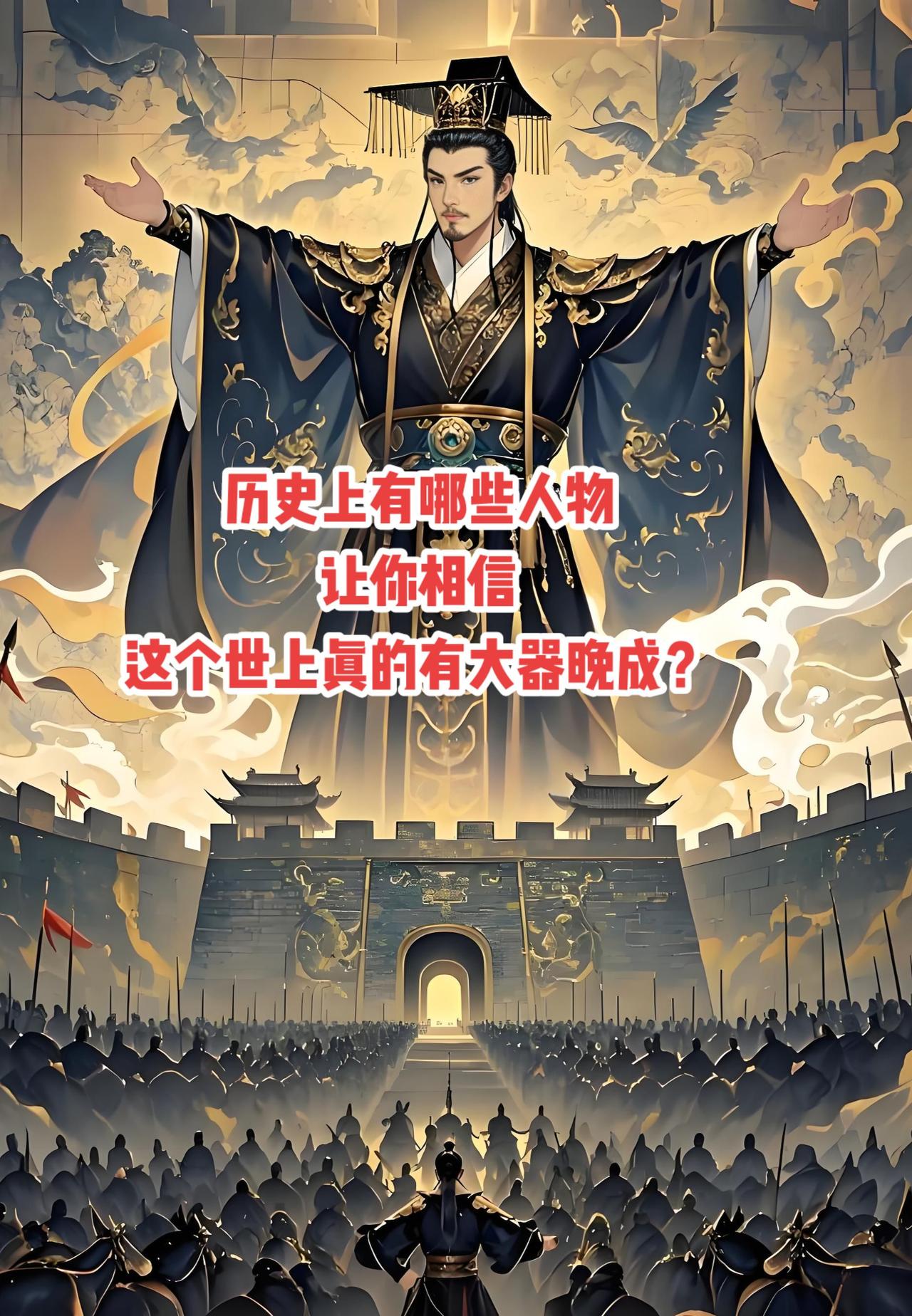 姜子牙（吕尚）：早年贫寒屡试谋生失败，70 多岁遇周文王，辅佐武王灭商建周，封齐