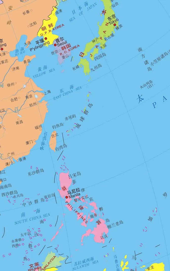 ‌菲律宾面积不大，人口众多，经济较落后，与中国时有摩擦。面积约为29.97万平方