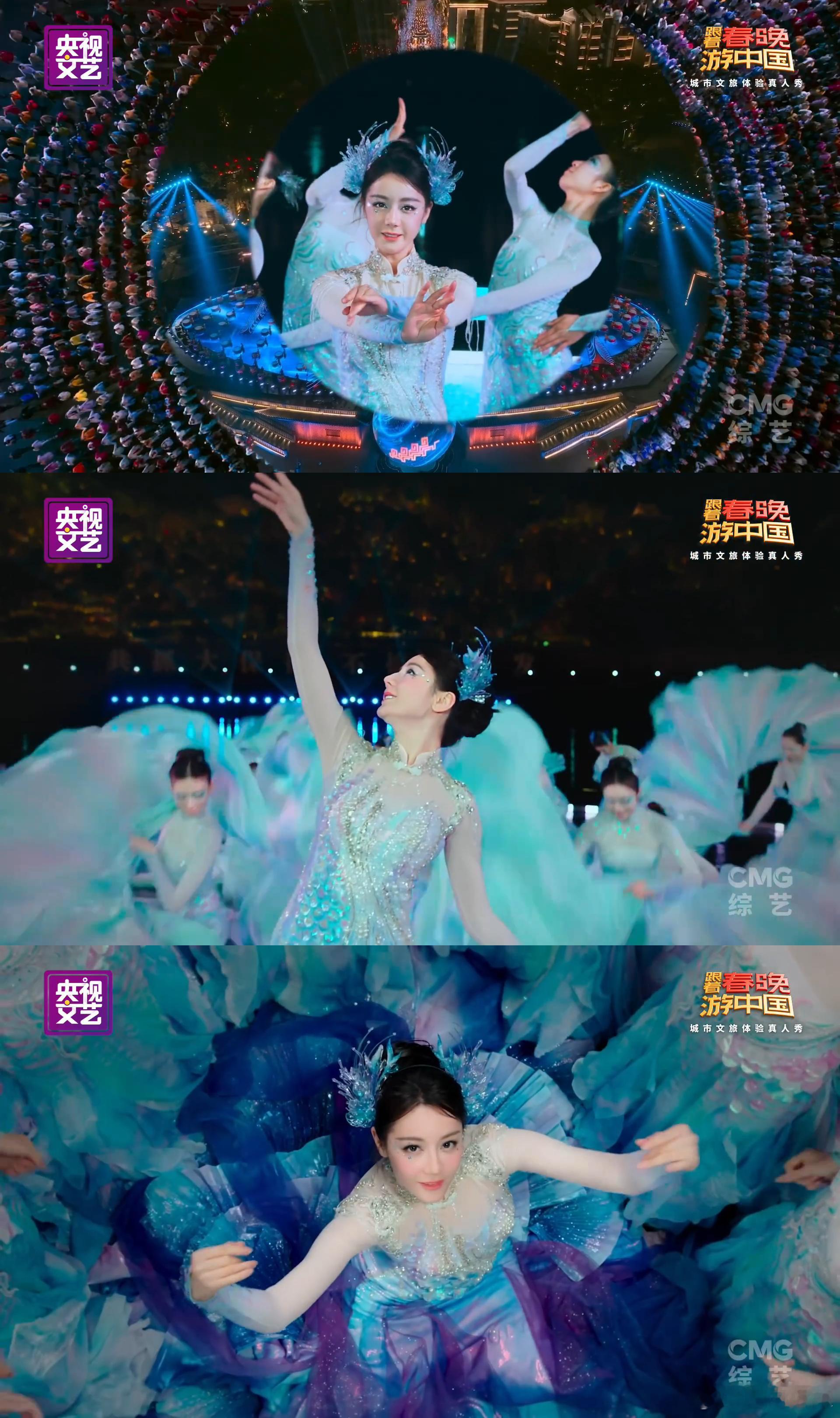 迪丽热巴人鱼公主的生态美因为迪丽热巴爱上一座城迪丽热巴江豚公主片段氛围感拉满，清
