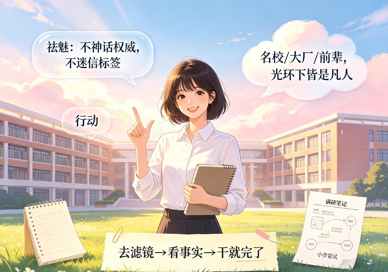 祛魅，是普通人变强的真正起点。
不神话权威，不迷信标签，用实事求是替代盲目崇拜。