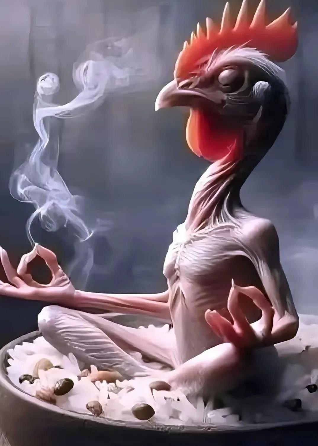 想起了今天江湖上那些弄鬼的“大师”和“砖家”，高高在上，其实鸡毛没有！
