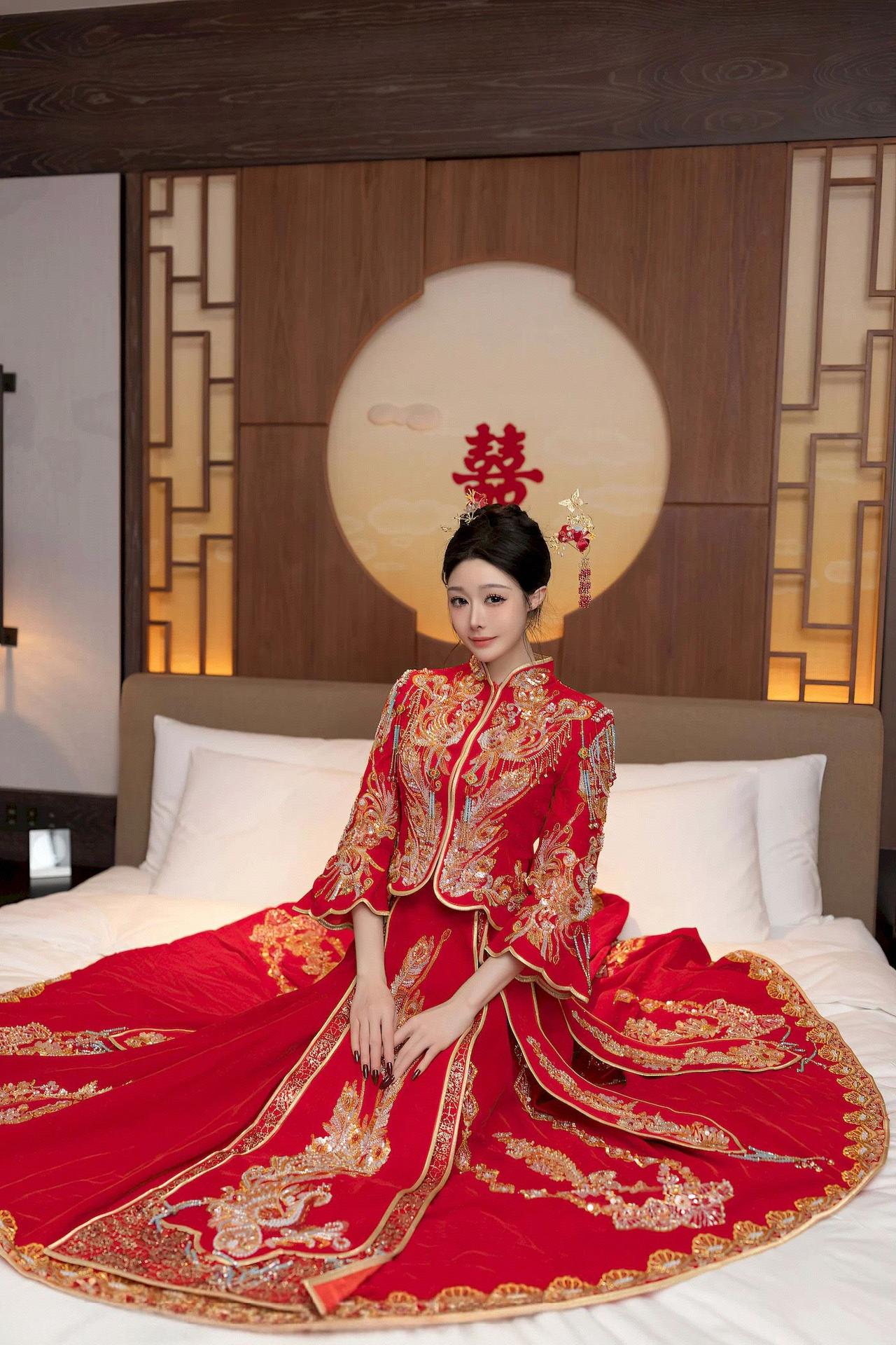 红色真喜庆晒出你梦中的婚礼 美女欣赏图片