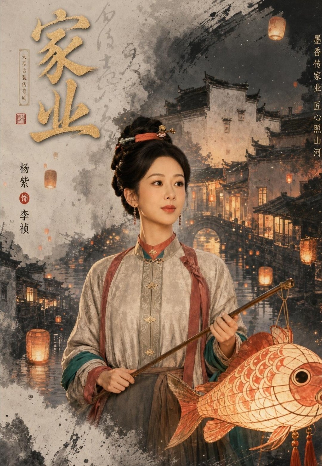 杨紫李祯 烟雨徽州，墨韵生香。李祯邀你一起见证徽墨重彩传奇，来爱奇艺看家业，感受
