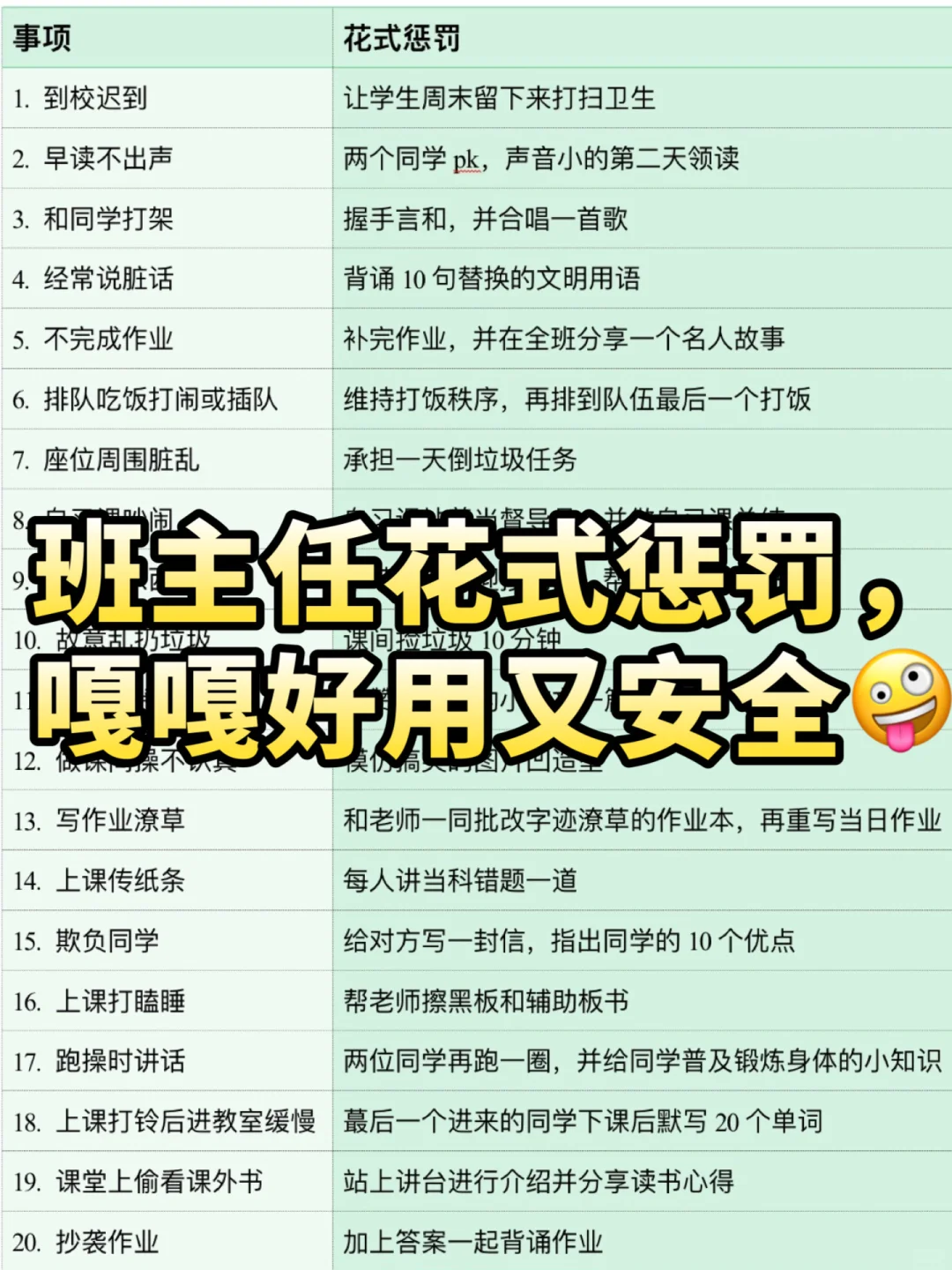 班主任花式惩罚‼️嘎嘎好用又安全🤪