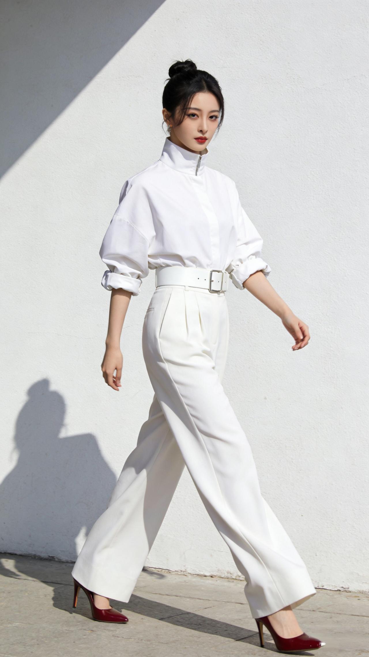 优雅白衣少女，时尚街拍风气质穿搭怎么穿才恰到好处?