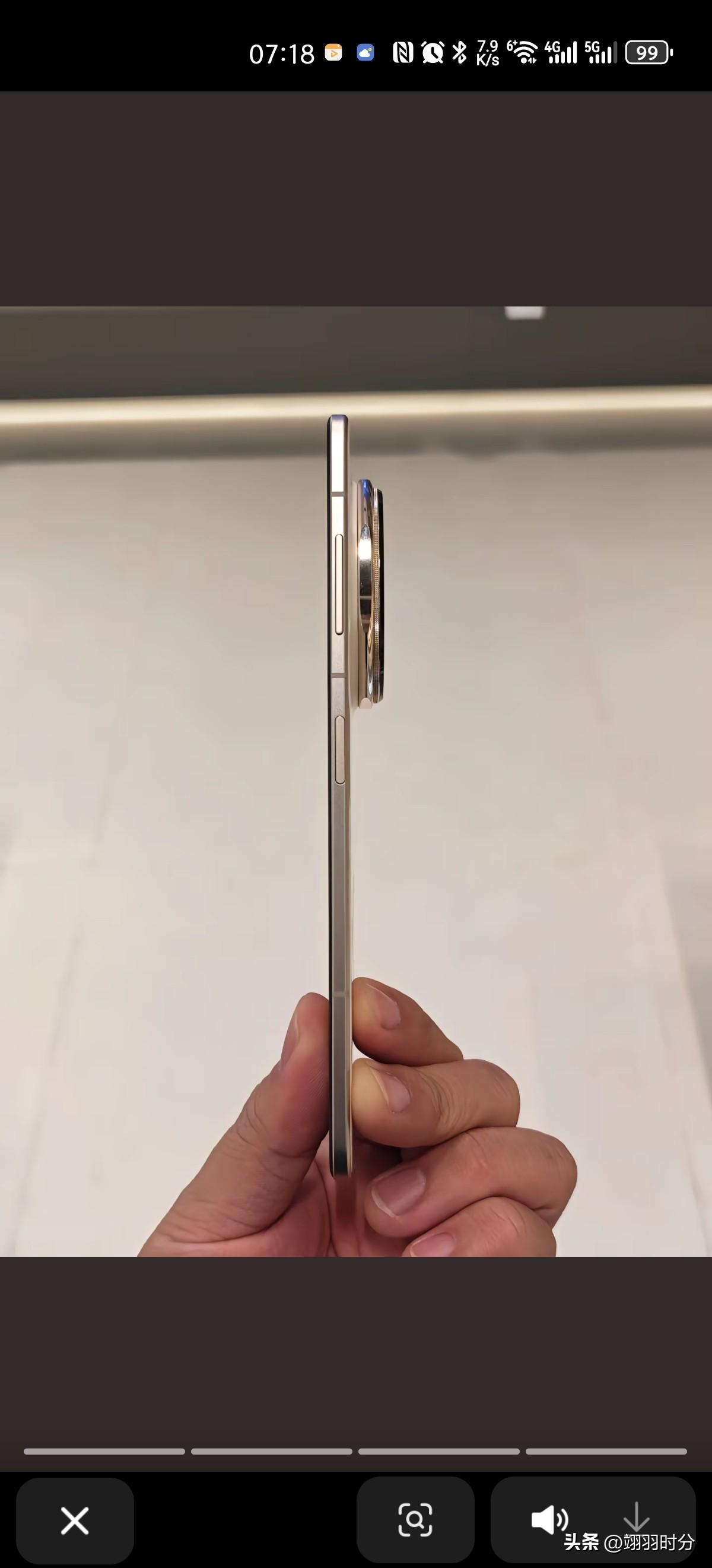 华为新机真薄啊，
华为mate 70 Air 真机图片非常薄，肉眼可见的薄，非常