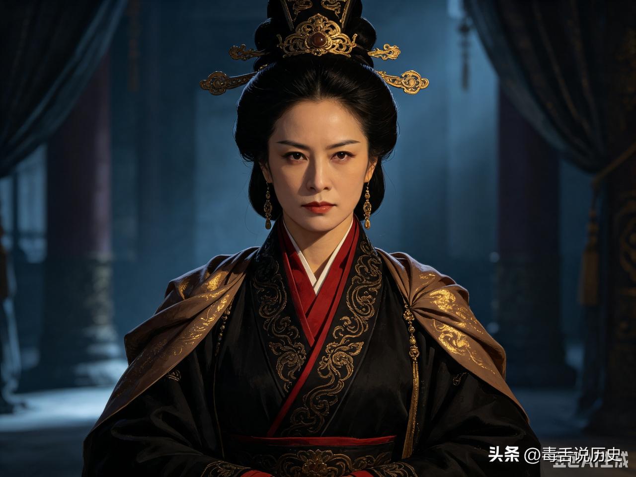 史载她“丑而短黑”，性格暴虐。作为太子妃时，听闻一名妾室怀孕，竟手持长戟刺向对方